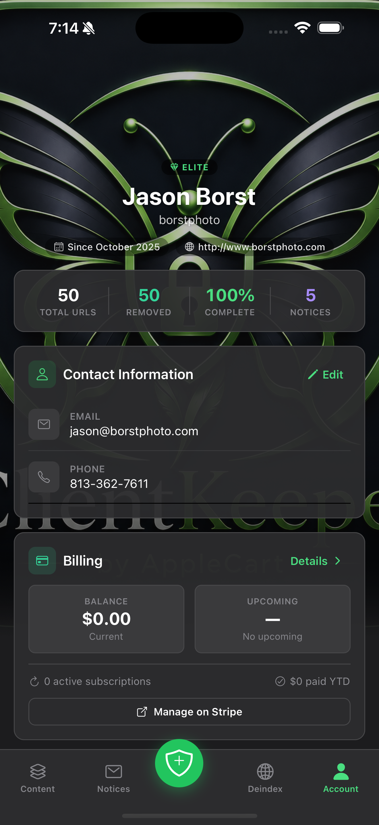 ClientKeeper protection dashboard