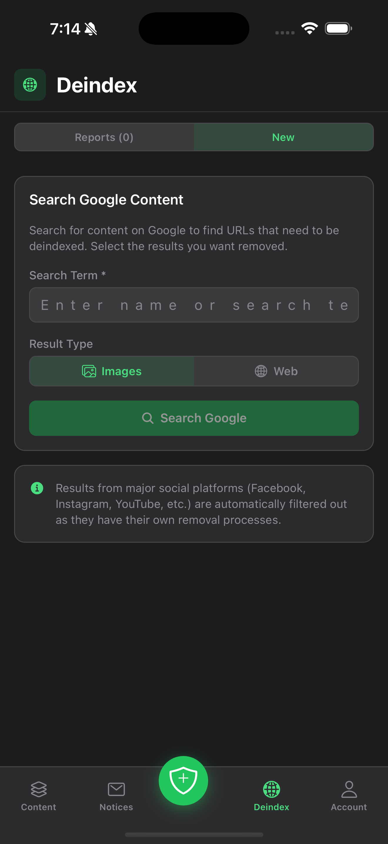 Google deindex