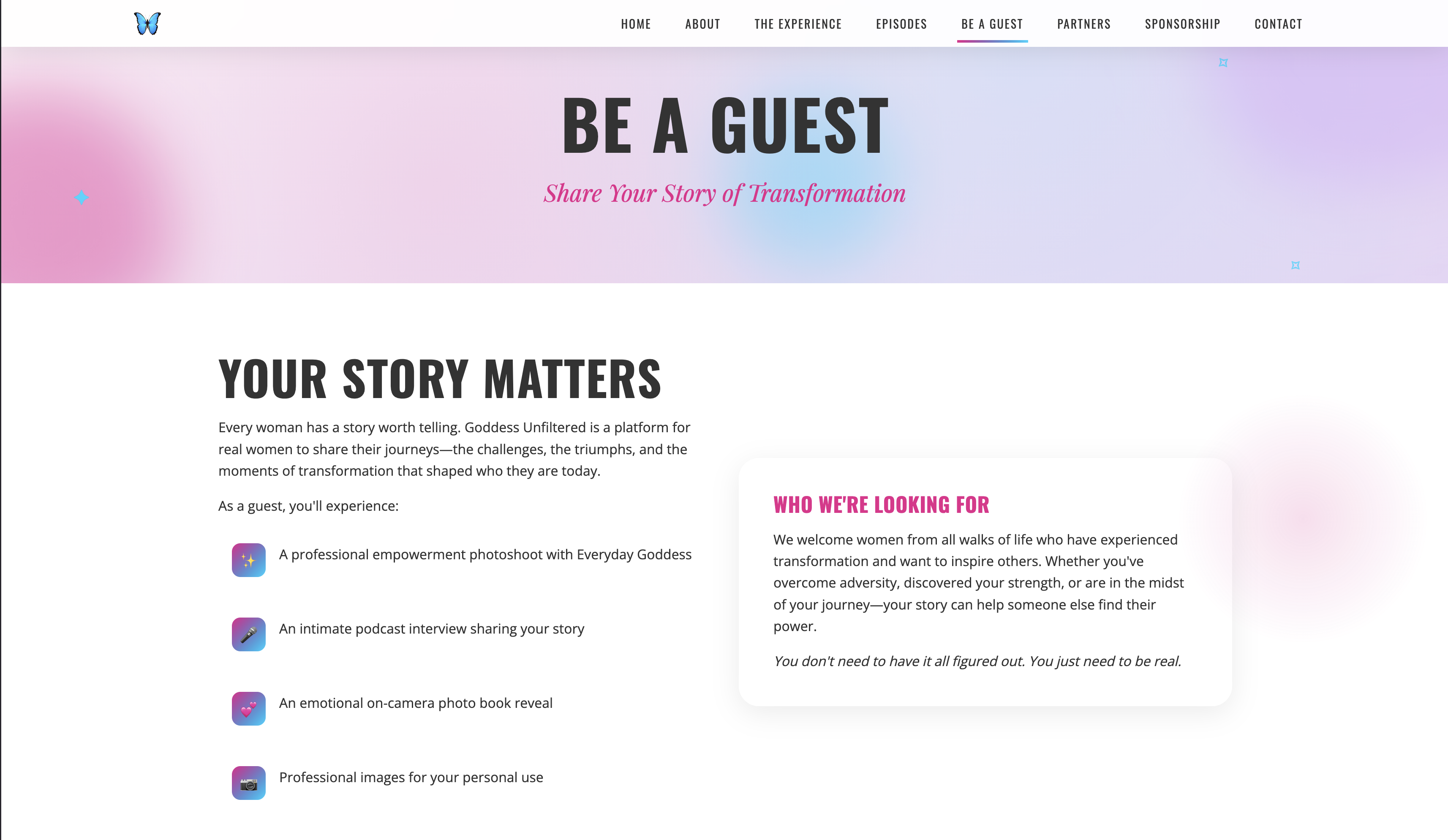 Be a Guest application