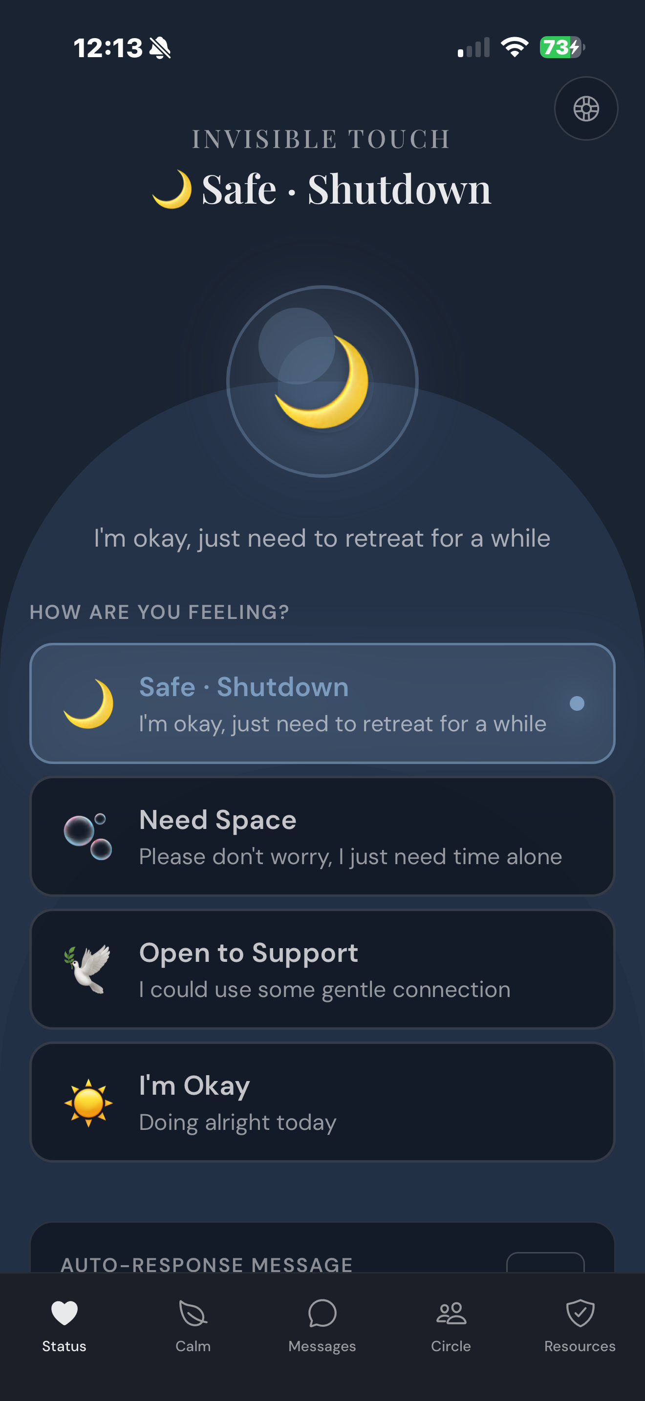 Invisible Touch — Safe Shutdown status